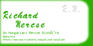 richard mercse business card